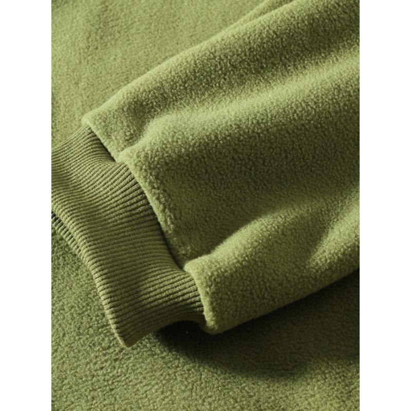 Men S Fleece Lined Zip Up Stand Collar Sweatshirt