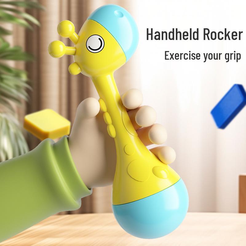 Newborn Baby Hand Rattle Soothing Maraca - Visual Tracking & Grip Training, Early Education Toy for Ages 0-1