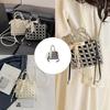 Elegant Crossbody Purse With Colorful Bead Embellishments Roomy PVC Bag Shoulder Handbag For Everyday Essential  Silver