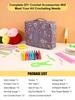Začiatočnícka háčkovacia súprava s viacfarebnou úložnou taškou a priadzovými doplnkami