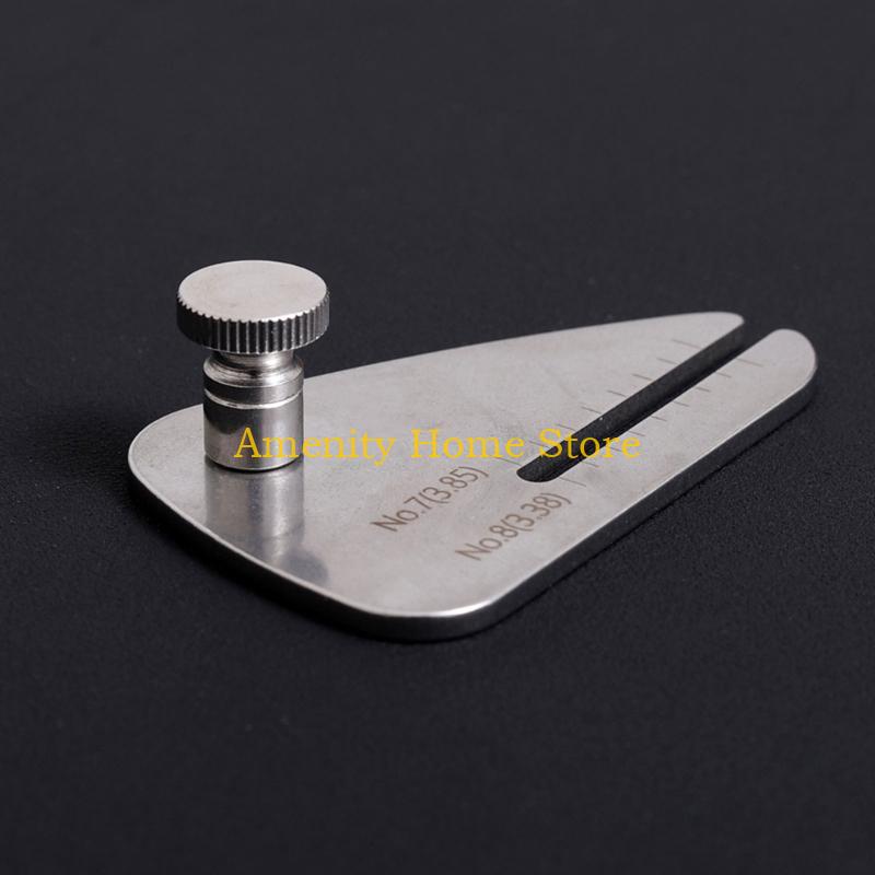 

F26C 1 Set Stainless Steel Leather Stitching Aid Plate, Leather Punching Tools China Mainland