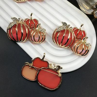 Halloween Pumpkin Diamond Brooch Festival Decoration Enamel Badges Advanced Creative Gifts for Party Decoration Crafts