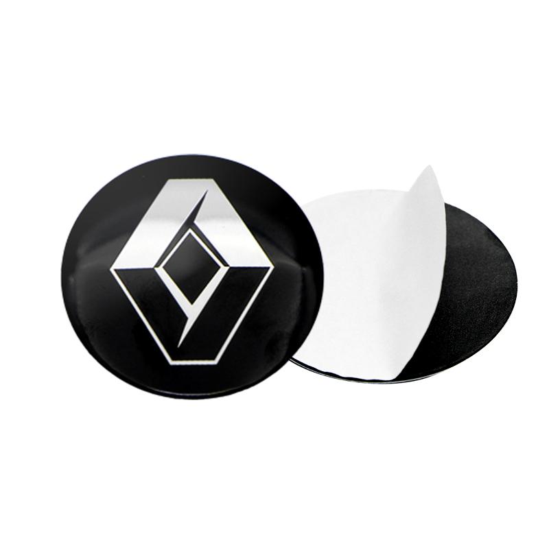 4 pièces 56mm Cache-moyeu de roue de voiture Autocollant de badge Pour Renault Koleos QM5 QM6 Scenic Megane Fluenec Latitude Clio Caoutchouc
