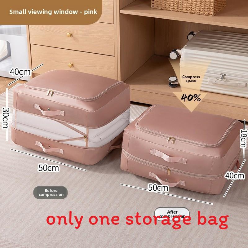 Large Compression Storage Bag With Pvc Window For Home Organization