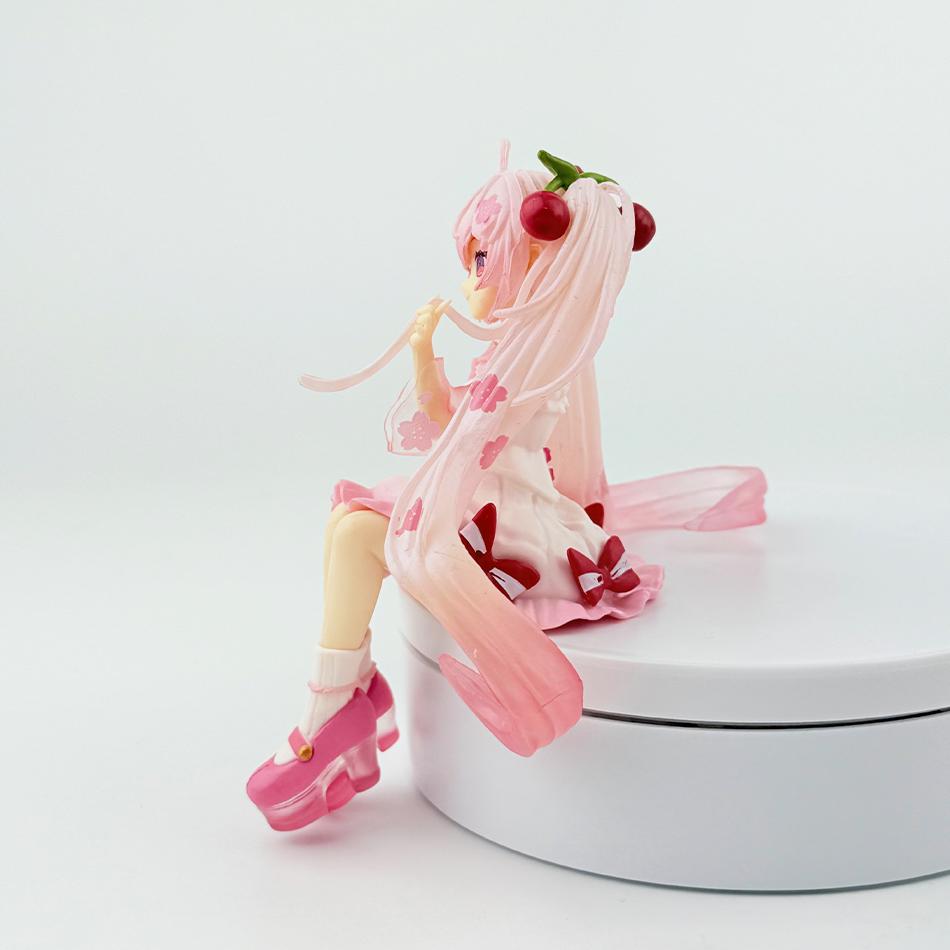 Hatsune Miku Anime figure Pink Dress Sakura Miku  Ver PVC Model Action Toys Cherry Pink Blossom Decoration Collect Gift