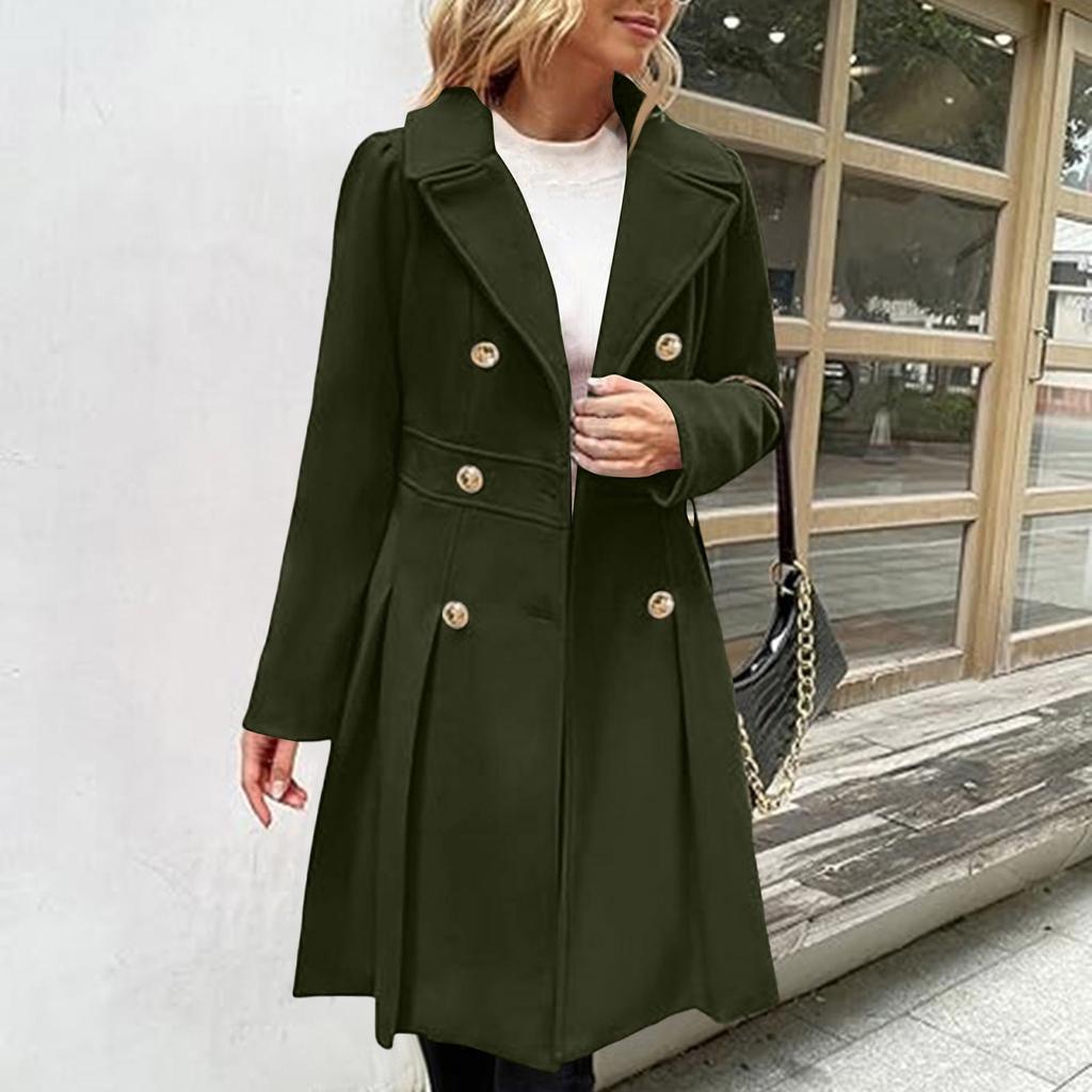 Women's Solid Color Thick Long Sleeve Fashion Coat Jacket