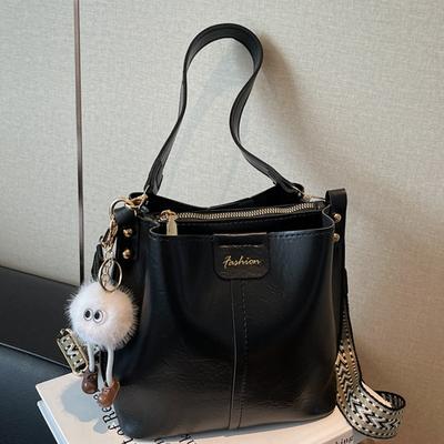 High-value Simple Bucket Bag Women's New Autumn Niche Fashionable Fashion One-shoulder Crossbody Handbag Women