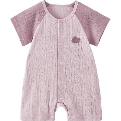 TONGTAI Baby Short-Sleeve Cotton Romper