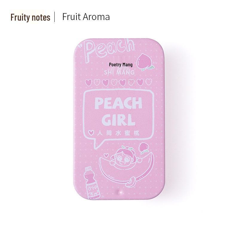 Shi Mang Peach Milk Portable Solid Perfume Balm - Long-lasting Light Fragrance for Students