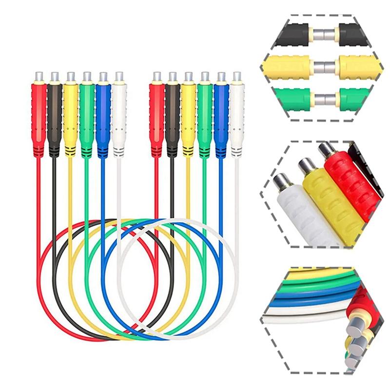 6PCS/Lot Magnetic Test Leads Silicone Soft Flexible Jumper Test Wires 30VAC 5A 3.3Ft T10005 Sensors Switches