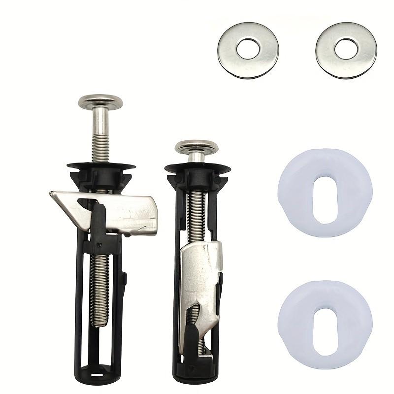 

2Pc Heavy-Duty Stainless Steel Toilet Seat Screws – Nuts/Washers Included, Universal Top Mount