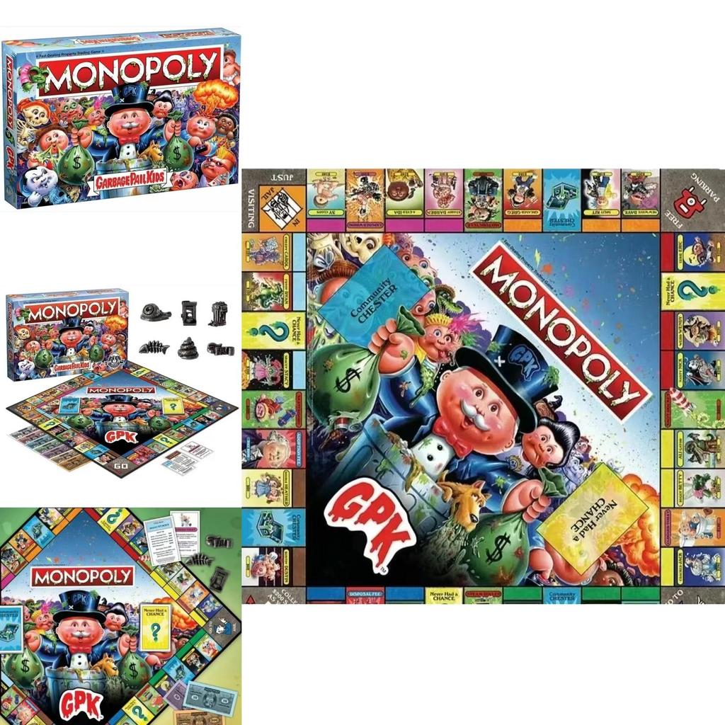 Garbage Pail Kids Monopoly Board Game With Card Decks For Teen Collectors