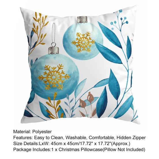 Mode Kudde Slipcover Dold Dragkedja Dekorativ Polyester Jul Hem Sovsal Hotell Kontor Kastkudde