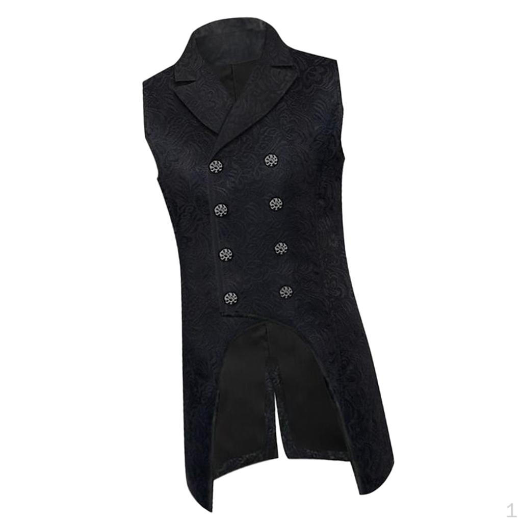 Gothic Vest with Double Row of Button, Steampunk , Elegant, Man for Men XL