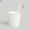 Metal Iron Hanging Flower Pot Container Home Balcony Garden Planter Barrel Decor