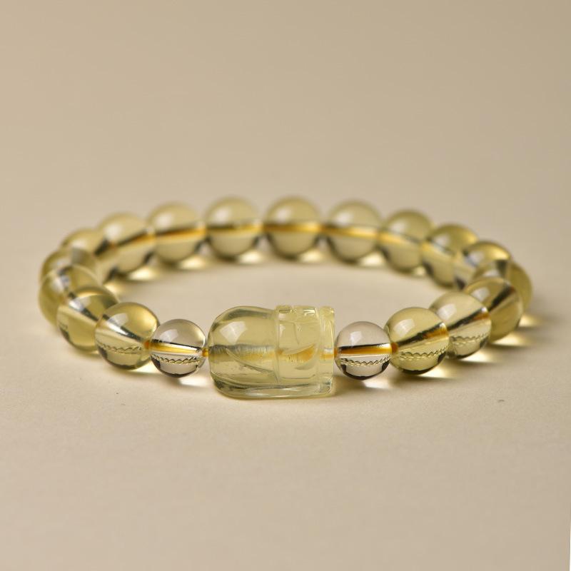 

Natural7A Citrine bracelet for women, Pixiu bracelet for men, good luck charm for girlfriend or boyfriend 7A Grade A Citrine【Bead
