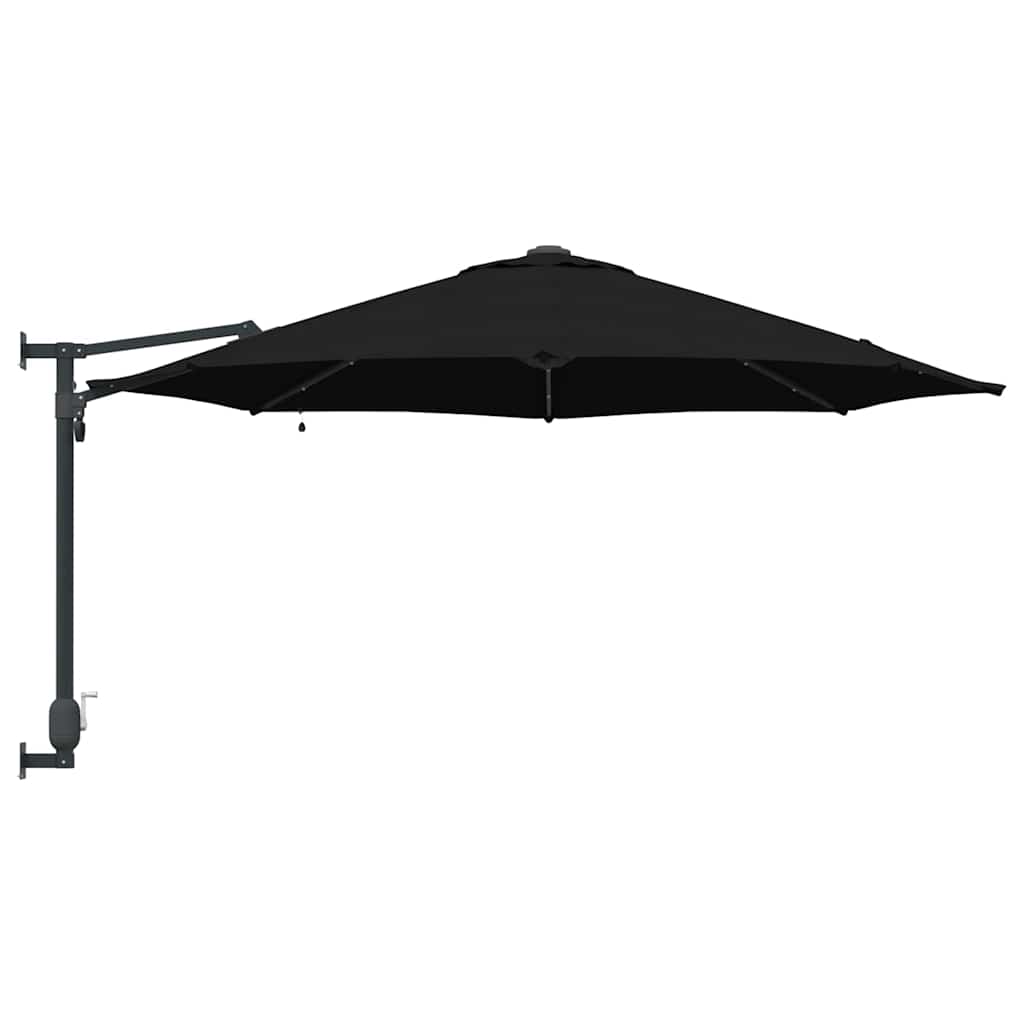 Garden Sun Umbrella Black 248 x 248 x 148 cm