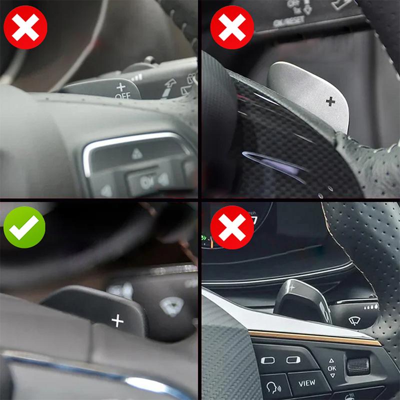 For Seat Leon Fr MK3 MK4 5F ST Cupra Ateca Alhambra Arona Ateca Ibiza 6P Carbon Fiber ABS Steering Wheel Paddle Shifter Sticker