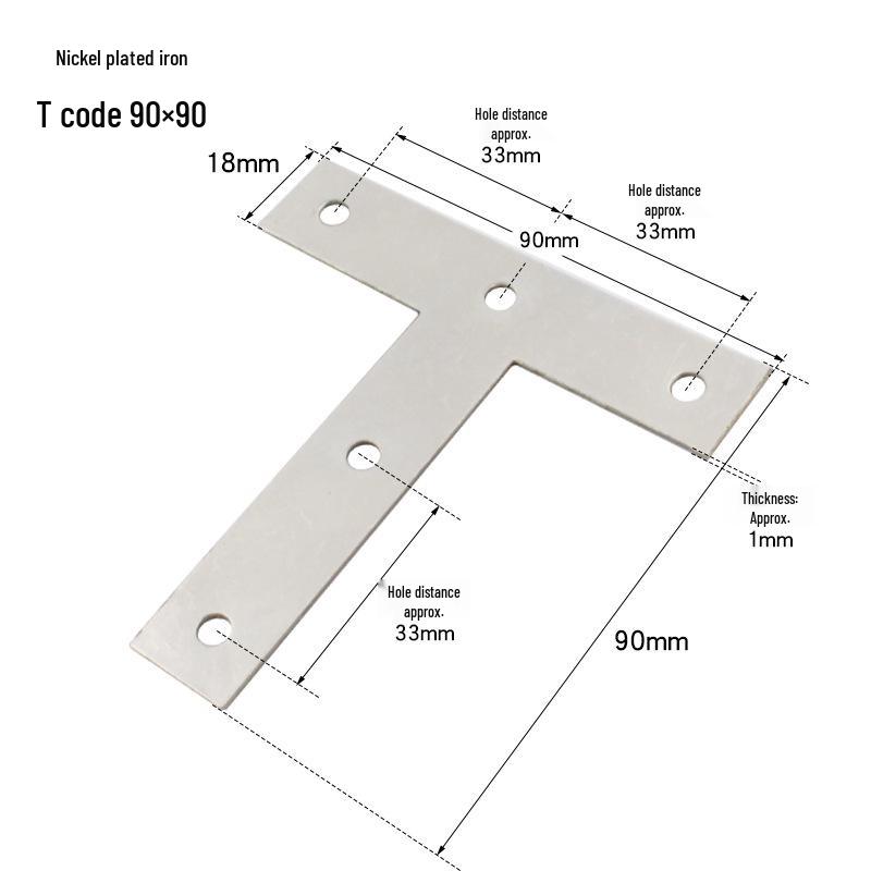 90° TL Type Cold-Rolled Steel Angle Iron Shelf Support Connector