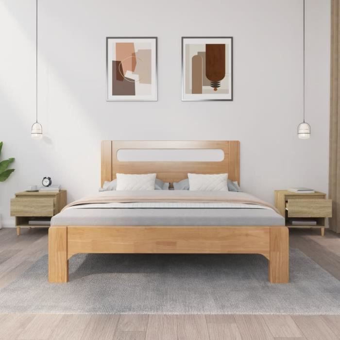VidaXL Tables de chevet 2pcs Chêne sonoma 50x46x50cm Bois d’ingénierie 819539