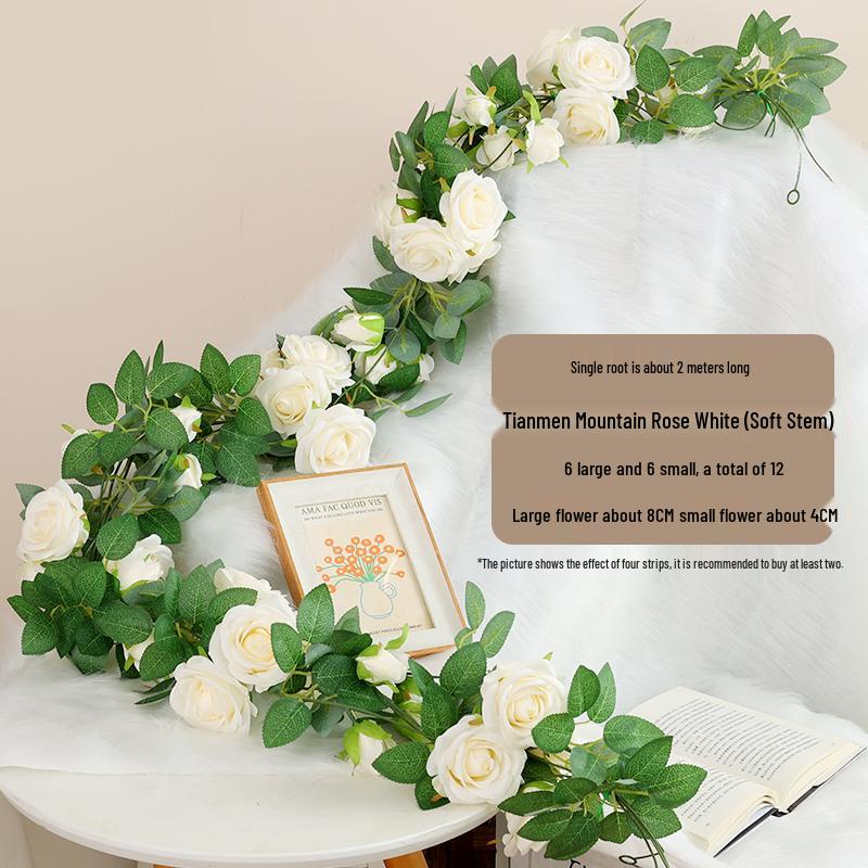 Artificial Rose Vine Hanging Basket and Arch Decoration