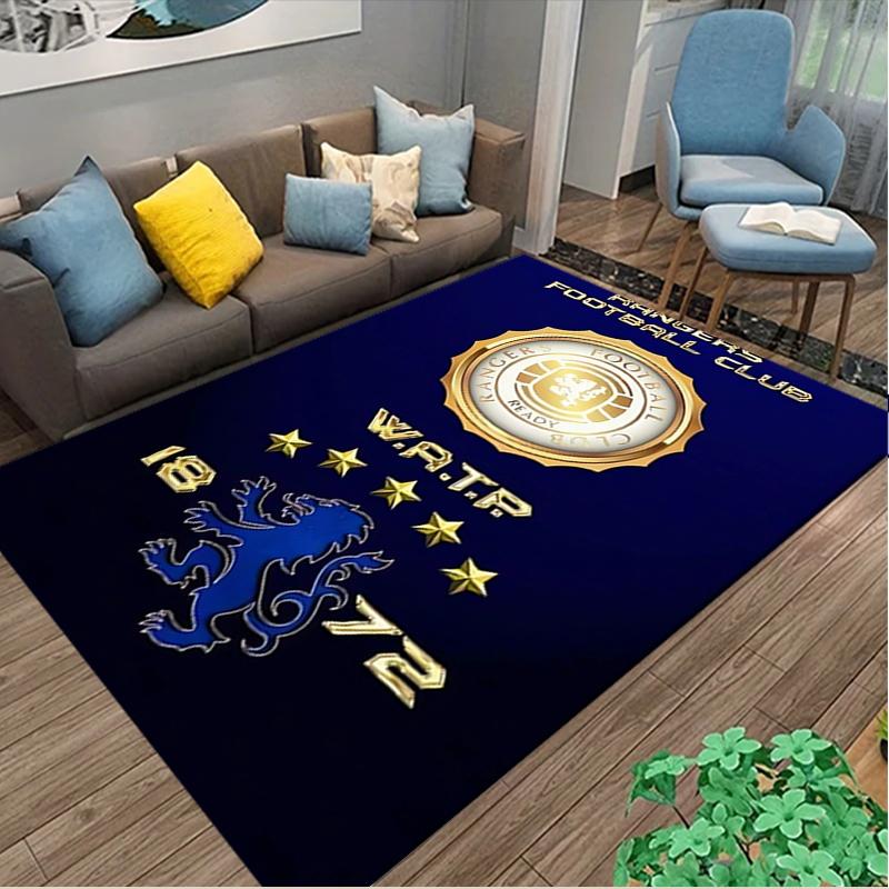 1pc Rangers FC Rug, Digital Printed Home Chair Sofa Mat, Durable Office Area Carpet, Beautiful Festival Decorations