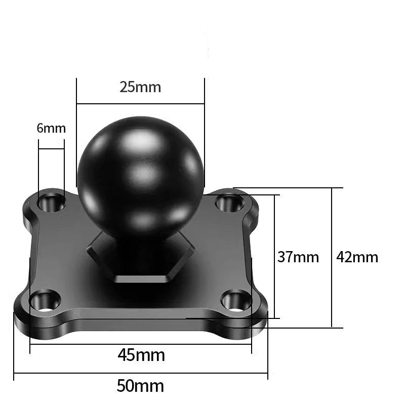 1'' Inch Ball Head Adapter for Mount Motorcycle Handlebar Clip Rearview Mirror Bracket for GoPro Insta360 Camera Accessories