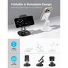 OMOTON Mobiltelefonhållare för skrivbord, 2-pack Justerbar hopfällbar telefonhållare, 360° vridbar mobilhållare Passar för iPhone 17 16 15 14 13 Pro Max och Alla