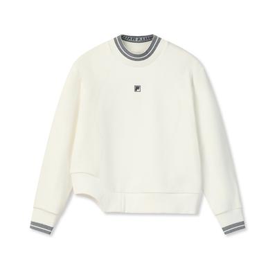 Smaragd Komfortabel Fleece Warm Modisch Vielseitig Grobstrick Pullover Sweatshirt Damen sweatshirt Cremeweiß F11W544205FIV