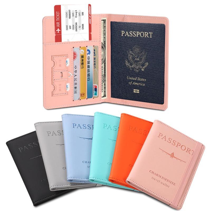 Custodia per passaporto impermeabile, custodia da viaggio in pelle PU, portafoglio per carte di credito, grazioso libretto per passaporto per donne/uomini