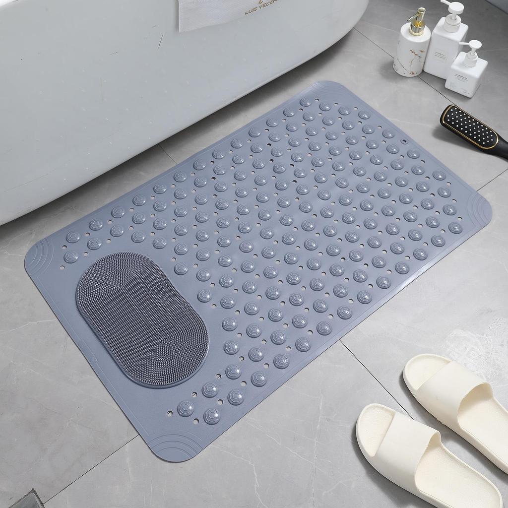 Eco-friendly Non-slip PVC Bath Mat for Bathroom, Shower, or Toilet - Waterproof & Massaging