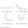 0/45/90/180 Degrees L S Type Aluminum Tube Universal 76mm 3.5inch Cold Air Intake Pipe for Racing Car Turbo High Flow