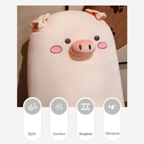 Pluszowa Poduszka Ciała Świnka Długa Przytulanka dla Snu i Przytulania Miękka Poduszka do Łóżka dla Osób Śpiących na Boku
