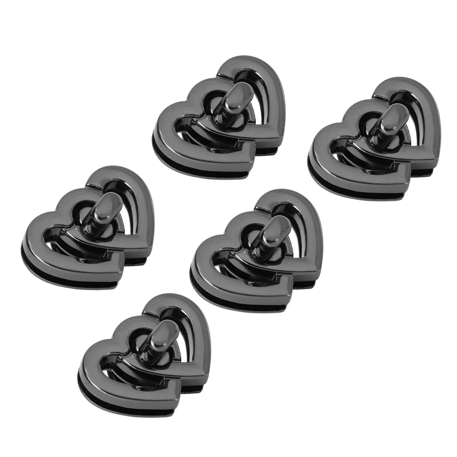 

Кошелек с замком-поворотом из сплава с двойным сердечком в виде сердца, декоративная блестящая сумочка с замком-поворотом для самостоятельного изготовления