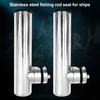 Edelstahl Angelrutenhalter mit Schraubenschlüssel Verstellbar Hochbelastbar Metall Angelruten Ständer Floß Boot Angelzubehör