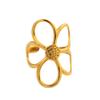 1Pcs Hollowed-out flower stainless steel ring - elegant and bold women's finger ring