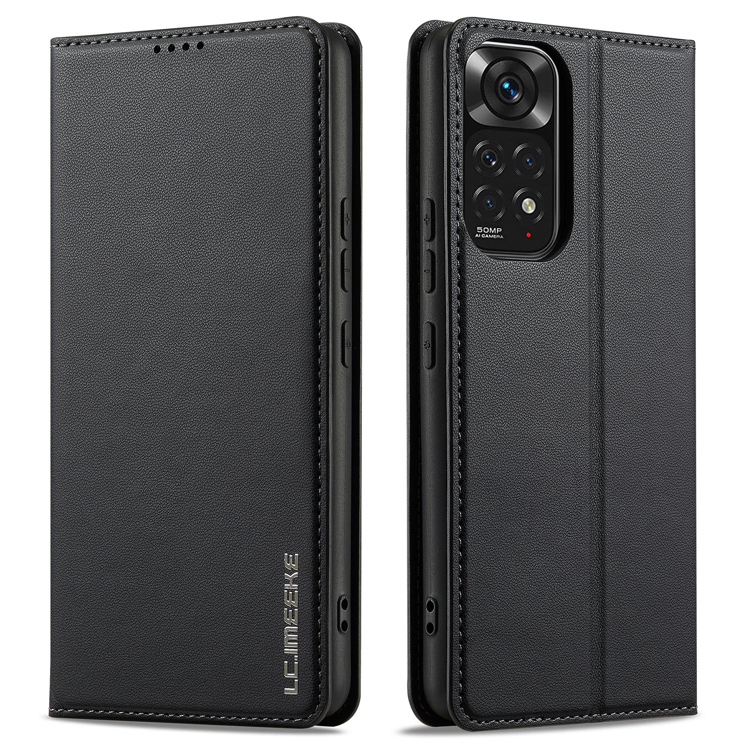 

Серия LC.IMEEKE L1 для Xiaomi Redmi Note 12 Pro 4G/11 Pro 5G (Qualcomm)/11 Pro 4G (Медиатек) Чехол из искусственной кожи, кошелек, подставка, чехол для телефона Black