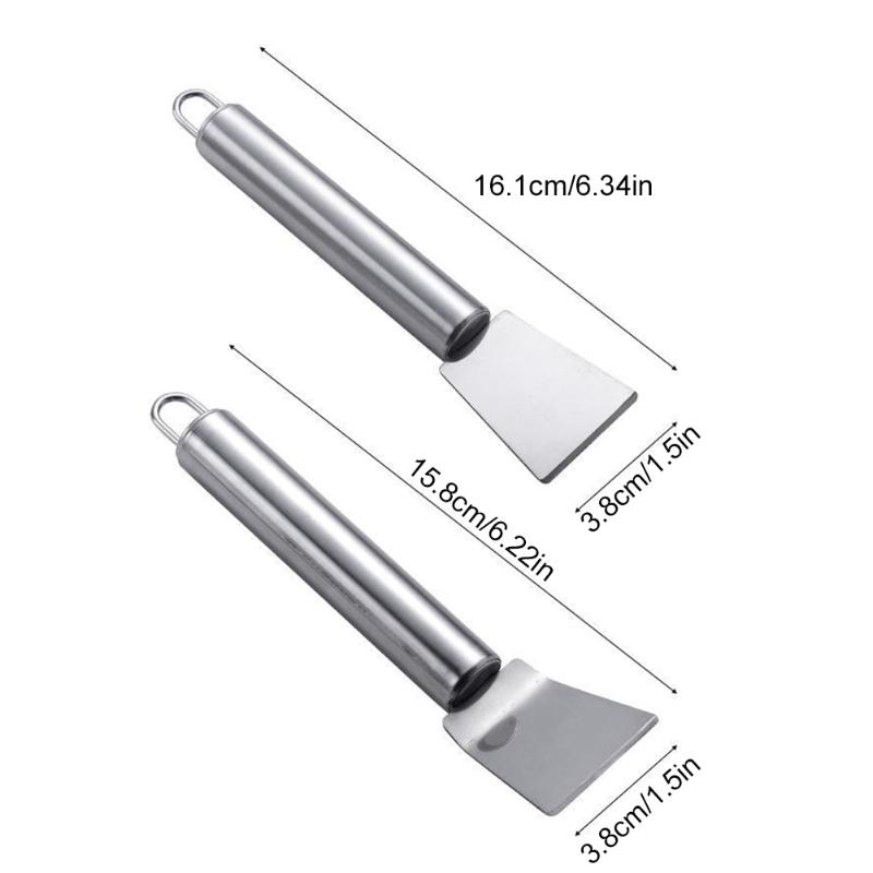 1 ST Mångfunktionell Rostfri Stål Köksrengöringsslickepott Skrapa Isavfrostning Borttagare Oljefläck Rengöringsverktyg Kök