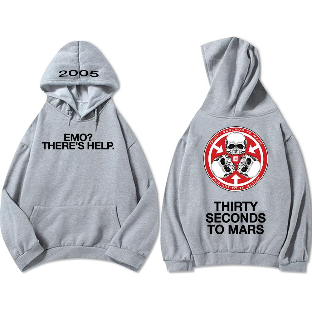 Rockband THIRTY SECONDS TO MARS Hoodies Grunge Mode Langarm Kapuzenpullover Männer Frauen Kleidung Streetwear Unisex Hoodie