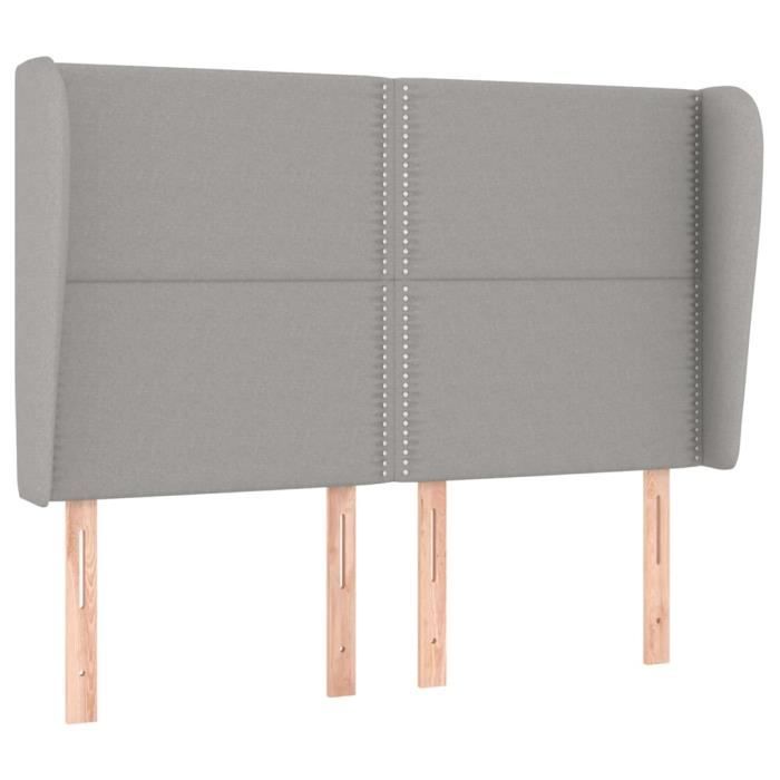 VidaXL Headboard with Ears Light Grey 147x23x118-128 Cm Fabric3117814