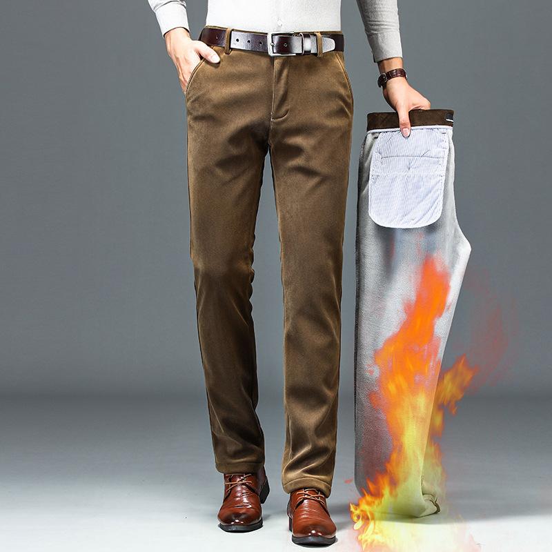 2024 Herbst und Winter Vielseitige Freizeithosen für Herren, Lockere, Gerade Hosen Aus Cord Und Samt Für Herren