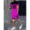 Summer Men's Casual Trendy Brand 3D Digital Print Set