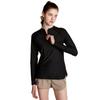 Zip Shirt UV Sportswear for Outdoor and Everyday Wear [Tesla] Women's Long-Sleeve 1/4 [Moisture-Wicking & Protection] Running, Training, Yoga,