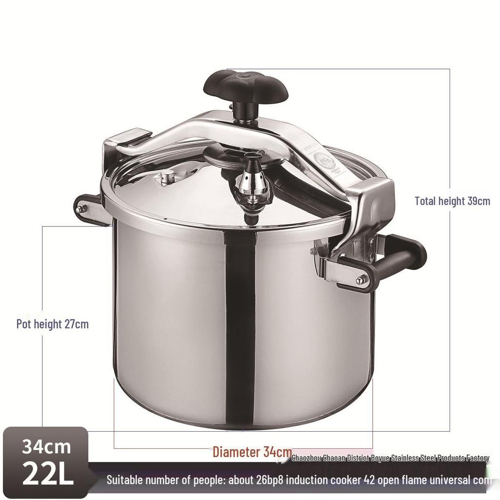 Explosion-Proof Stainless Steel Commercial Pressure Cooker and Wok