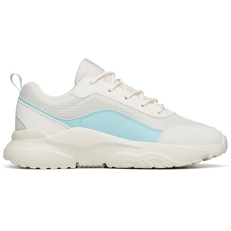 Anta Comfortable Cushioning Slip Resistant Abrasion Resistant Low Top Casual Shoes Women's White Blue 922218872-1