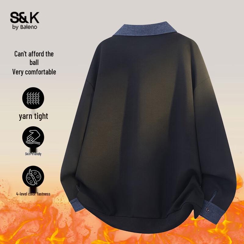 Baleno Men's S&K Faux Two-Piece Collar Sweatshirt