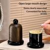 Imitation Walnut Color Toothpick Holder With Ball Top High-End Decor For Living Room & Kitchen, Portable