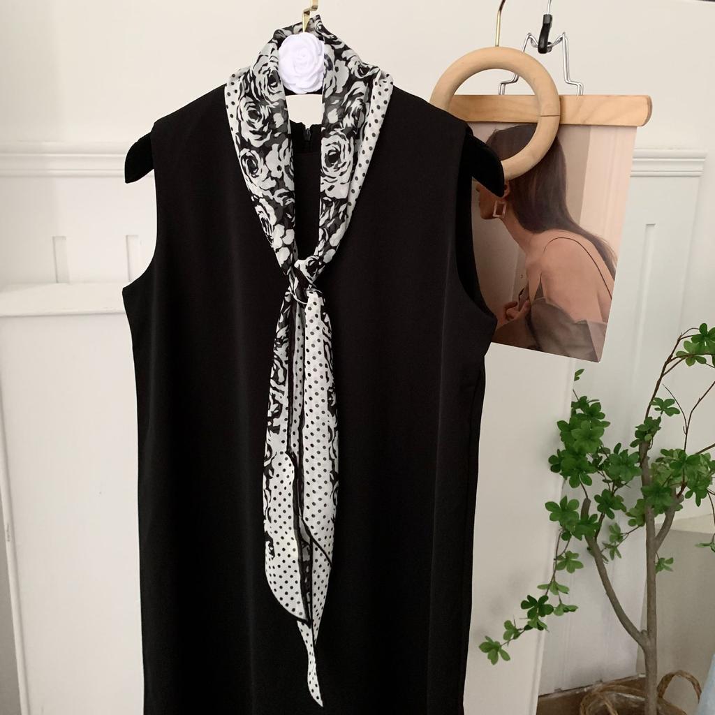 Scarf for Women Versatile Neck Flower Scarf Versatile Striped Headband Hairband Scarf