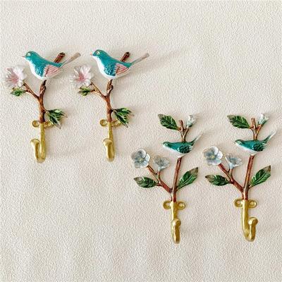 2 Pack Decorative Wall Hooks, Vintage Bird Shaped Metal Wall Hook for Hanging Coats Clothes Keys Hats Towels