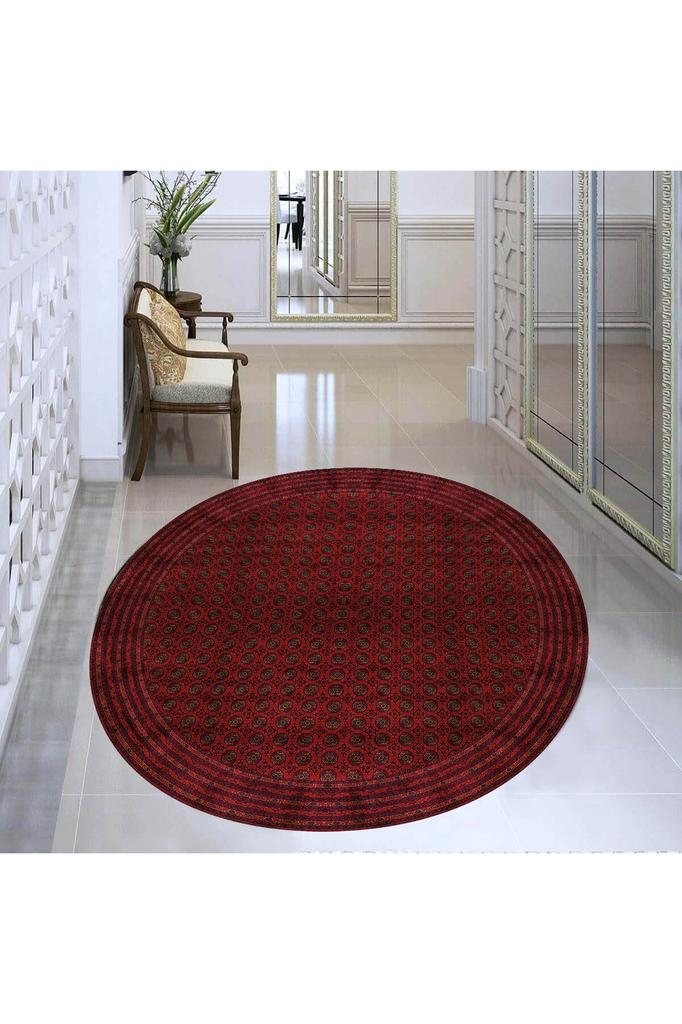 Eliana Home Washable Round Printed Carpet LNA7343-HT645